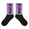 Purple Ribbon "Faith" Awareness Socks