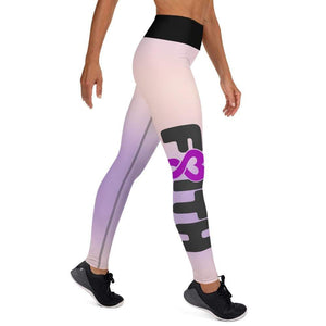 Purple Ribbon "Faith" Fibromyalgia Yoga Leggings