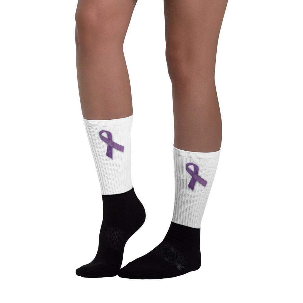 Purple Ribbon Socks