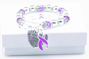 Where There Is Love Fibromyalgia Purple Ribbon Bracelet The Awareness Expo Fibromyalgia