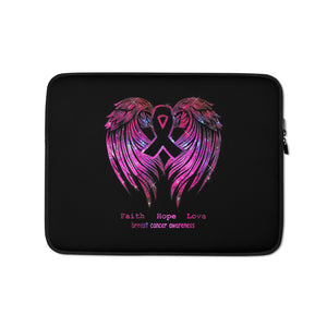 Hope Faith Love Breast Cancer Awareness Laptop Sleeve