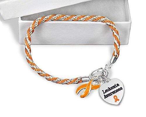 Leukemia Awareness Orange Ribbon Bracelet