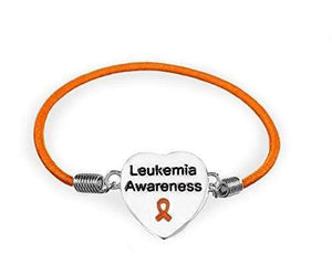 Leukemia Awareness Orange Ribbon Bracelet