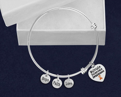 Hope Faith Love Multiple Sclerosis Awareness Bracelet