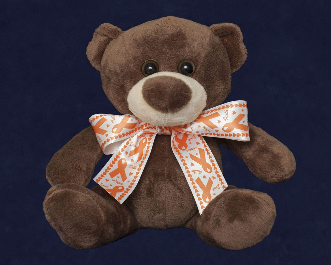 MS Awareness Orange Ribbon Teddy Bear