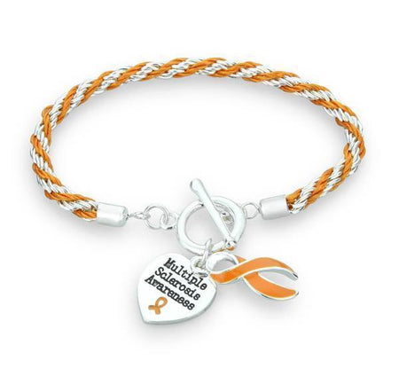 Multiple Sclerosis Heart Charm Bracelet