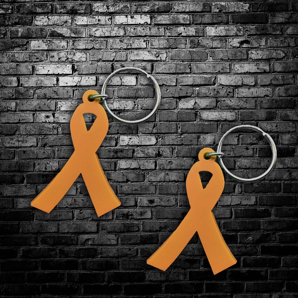 Orange Ribbon MS Awareness Keychins