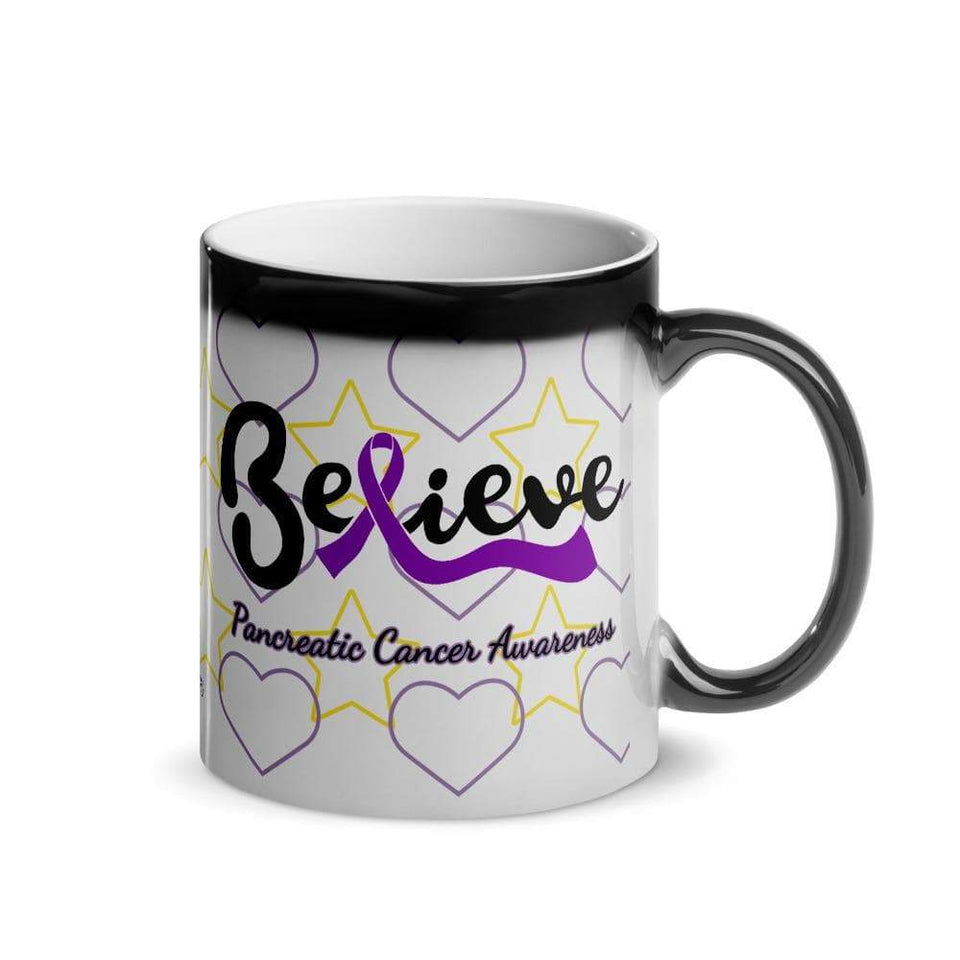 "Believe" Pancreatic Cancer Glossy Magic Mug