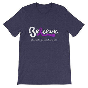 "Believe" Pancreatic Cancer Dark T-Shirts