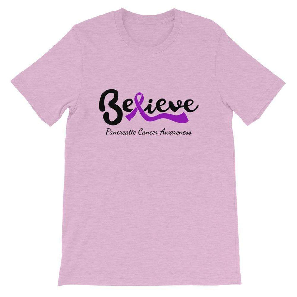 "Believe" Pancreatic Cancer Light T-Shirts