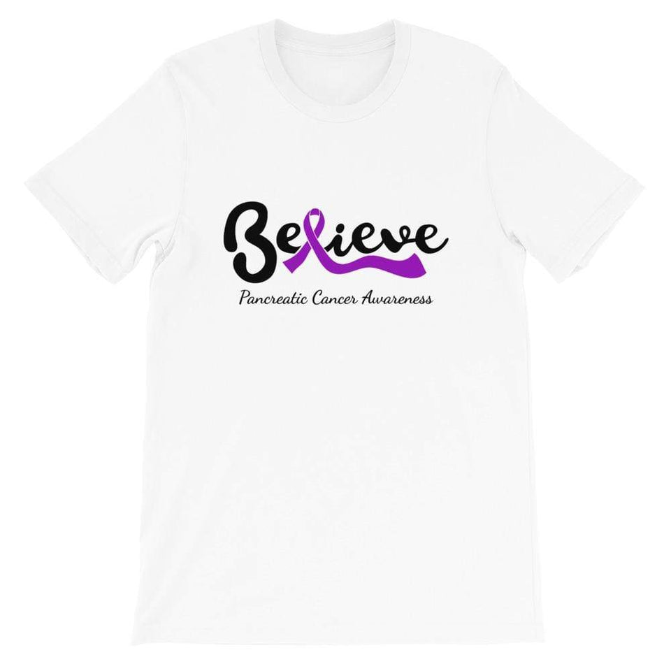 "Believe" Pancreatic Cancer Light T-Shirts