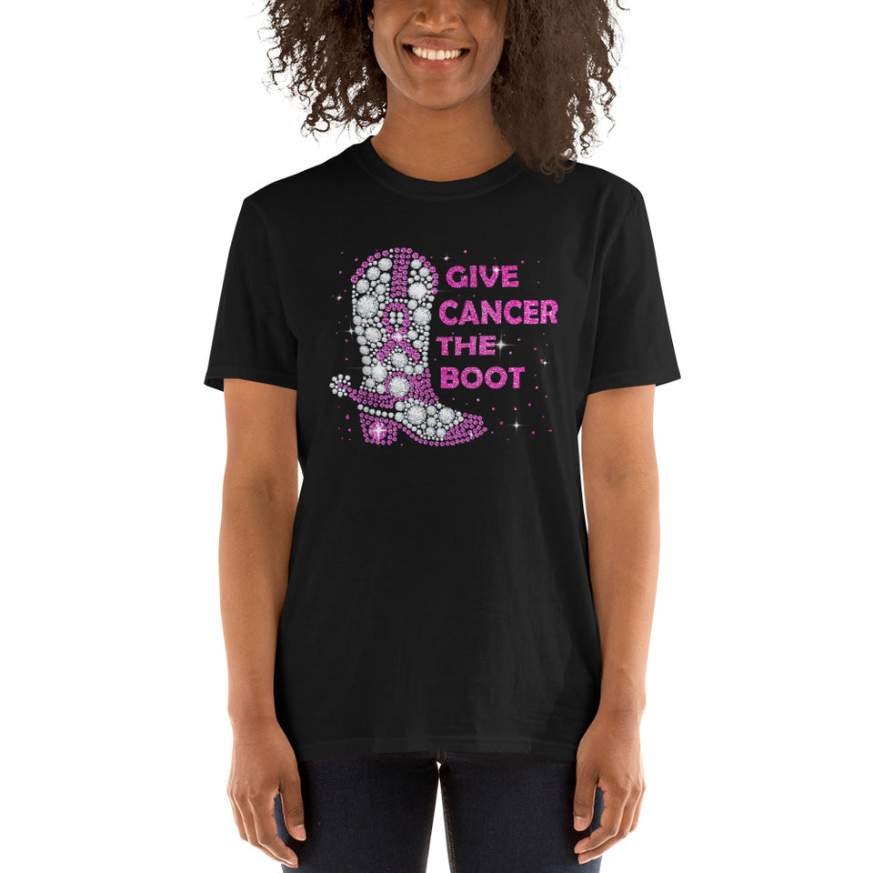 "Give Cancer the Boot" Breast Cancer Awareness T-Shirt