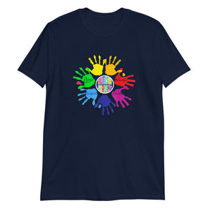 Autism Strong Colorful Handprint Awareness T-Shirt