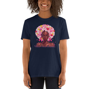 Breast Cancer Awareness Pink Ribbon Afro T-Shirt