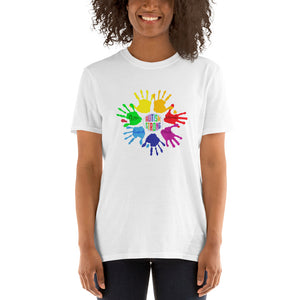 Autism Strong Colorful Handprint Awareness T-Shirt