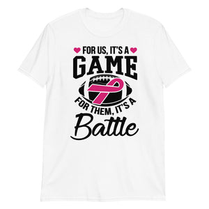 For Us... Pink Ribbon Football Battle T-Shirt