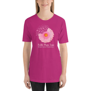 Pink Ribbon Sunflower Breast Cancer Awareness T-Shirt