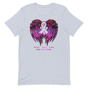 "Hope Faith Love" Breast Cancer Awareness T-Shirt