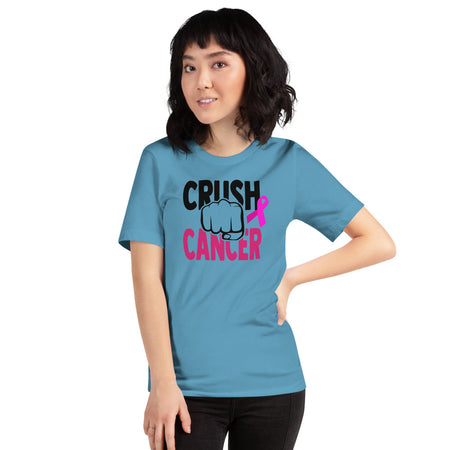 Pink Ribbon Crush Cancer Awareness T-Shirt