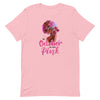 "October Pink" Flower Afro Breast Cancer Awareness T-Shirt