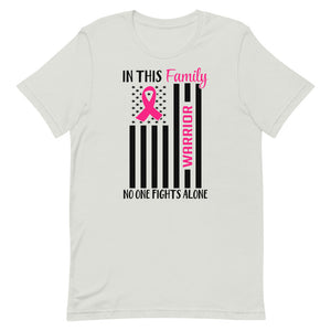 No One Fights Alone- Breast Cancer Awareness Flag T-Shirt